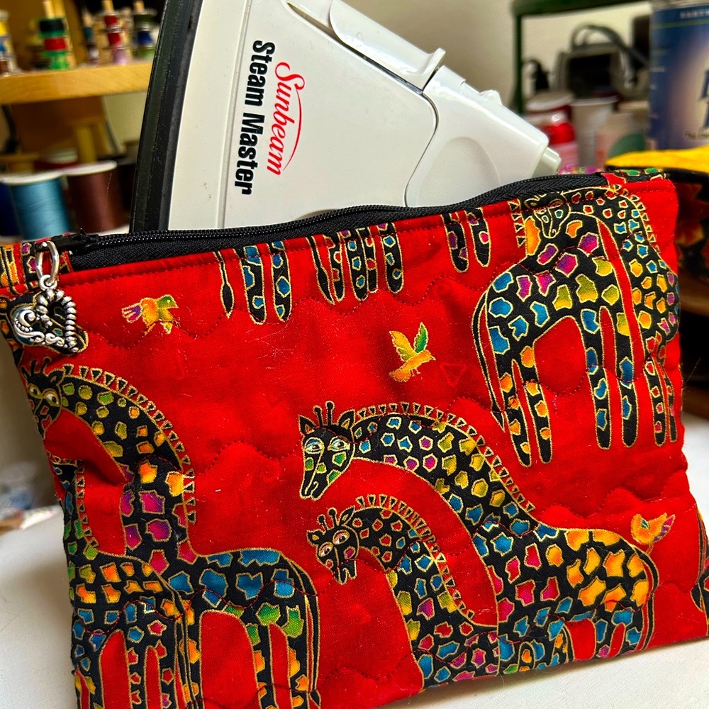 Giraffe Fabric Cosmetic Bag
